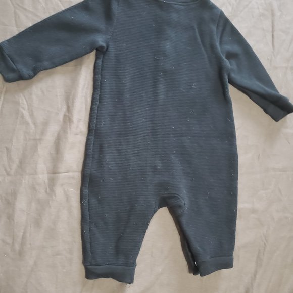 Long Sleeve Romper Jumpsuit Comfortable 100% Cotton 3-6 Month Size Old Navy - Picture 2 of 3